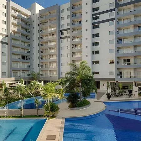 Apto Em Rio Quente Com Ampla Area De Lazer E Linda Vista Exterior photo